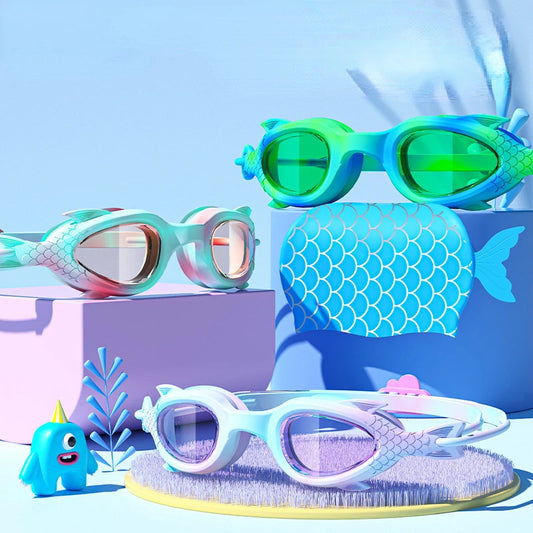 Asjustable Kids Anti-fog Swimming Eyewear Boys Girls Child Swimming Glasses Goggles Set Water Sports Training Diving Equipment